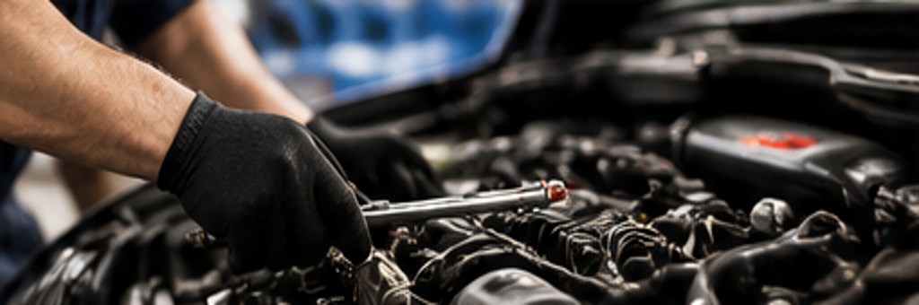 Illustrative automotive engine repair photo